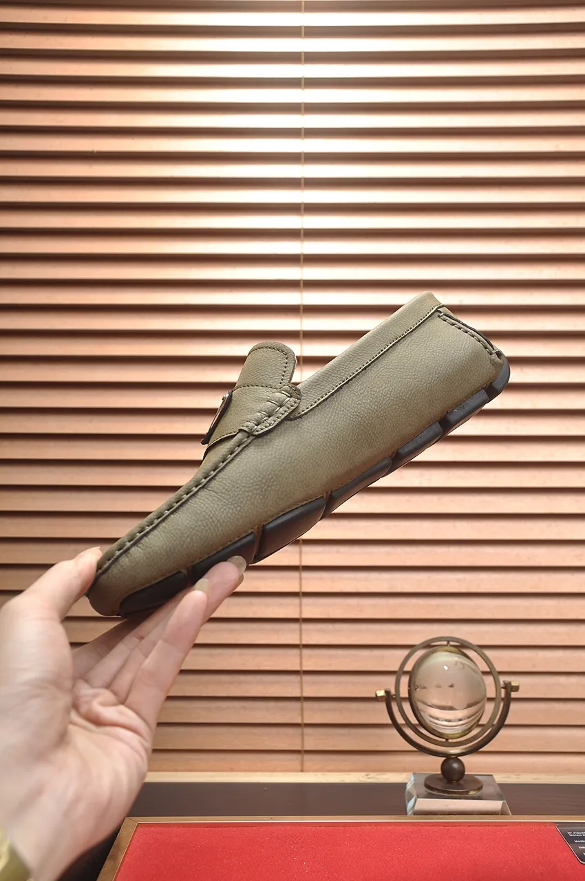 Men's Men's Shoes💰420💶【PRADA】 (High-end Niuli) New 🍀PRADA - Prada Doudou Shoes! Made of imported original cowhide, the inner top layer is comfortable cowhide lining! Original wear-resistant rubber outsole! High quality products! Code number 38-45 (45 customized)